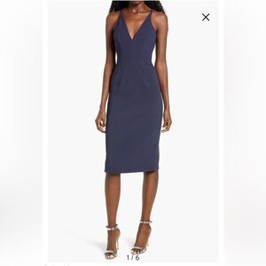 Dress the Population Navy Midi Dress